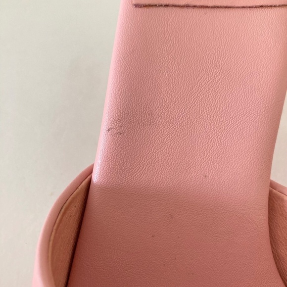 NWOT Jeffery Campbell Anthropologie Square Toe Pink Leather Mule Heels - Picture 4 of 8